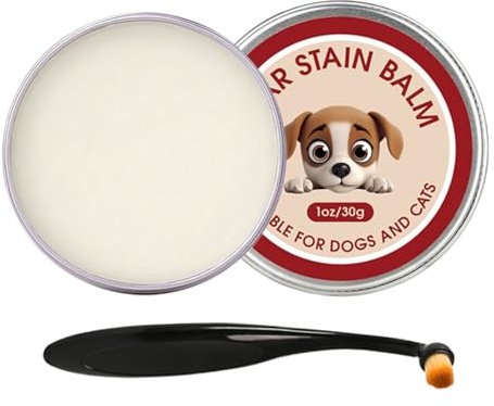 Eliminador De Manchas De Lágrimas Para Perros | Crema de Cuidado con Cepillo de 40 Gramos | Eliminador De Manchas Oculares Para Perros - Para Cuidado Diario de Mascotas en Salón de Belleza Clínica Vet