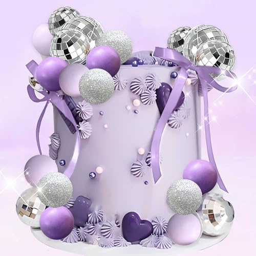 globo disco torte decorazioni stelle lilla farfalle palline compleanno | globo disco torte decorazioni stelle lilla farfalle palline compleanno feste