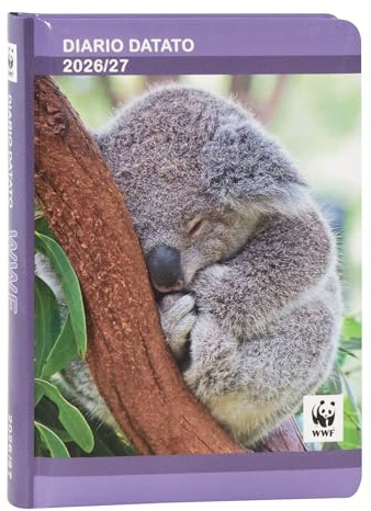 WWF - Diario Scuola 2026-2027 Ufficiale WWF, Diario Scolastico per Bambini e Ragazzi, Copertina Rigida e 352 Pagine con Contenuti a Tema Natura, Ideale per la Scuola Elementare o Media, 13 x 17,8H cm