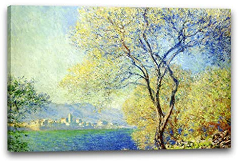 Leinwand (80x60cm): Claude Monet - Antibes, Blick vom Salis Garten