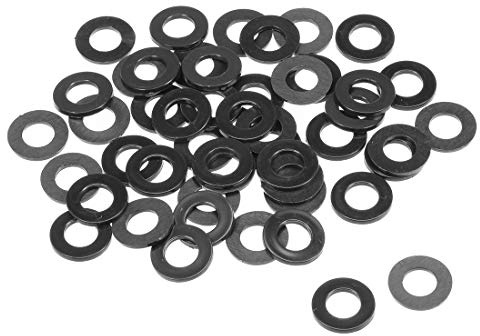 sourcing map Arandelas Planas De Nylon Para Tornillo M8 De 16mm De Diámetro Externo De 1,5 mm De Grosor 50Pcs