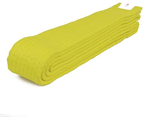 AAMA Plain Color Belt for Martial Arts - Taekwondo Karate Judo - Yellow Size 0