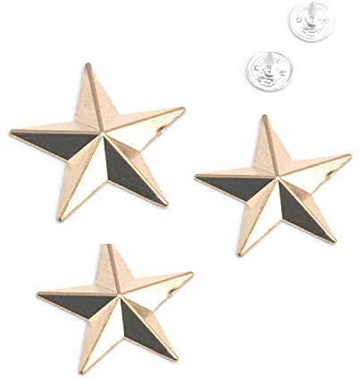 YICBOR 60sets/lot 29mm Big Zinc Alloy Metal Rivets Star Jeans Garments Rivets Alum Nail for DIY Leather-Craft (Gold)
