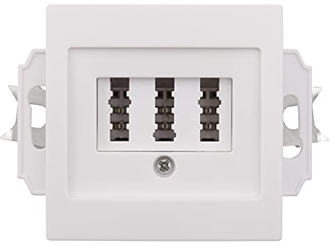 McPower TAE-NFN Presa di giunzione | Flair | 3 x 6 poli a incasso, IP20, per installazione telefonica, ideale per case e uffici, bianco