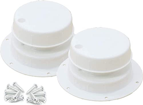JUTTAUTO RV Vent Cap Runde Dachentlüftungsabdeckung Top Montiert Runde Auspuffauslass Lüftung Kappe für Wohnwagen Wohnmobil Zubehör 2 Stück