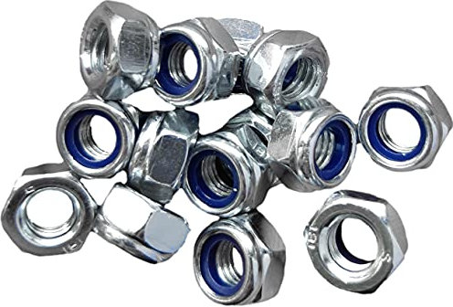 M12 Nyloc Hex Nut Locking Metal Steel Sheet Zinc Plated 12mm Nut Box of 10pcs