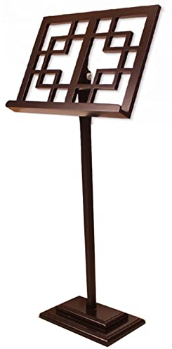 DACUN Sicherheitszertifizierung Holz-Notenständer for Noten, Gitarre, Trommel, bodenstehend, tragbares Lagerregal, Geschenke for Musikinstrumentspieler, Anfänger, antiker Stil