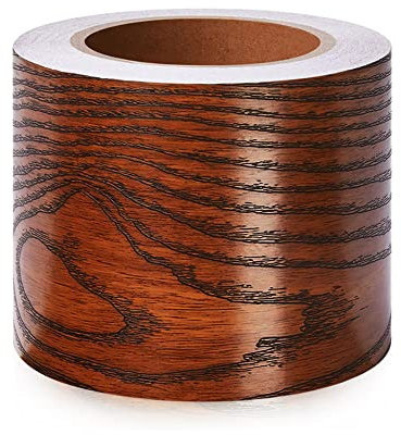 VisitRyl Selbstklebende Wandaufkleber Grenze 15cm X 500cm, TapetenbordüRe Selbstklebend BordüRe, Wasserdichte WandbordüRe FüR Zuhause BüRo Hotel Diy Dekoration Braunes Rosenholz