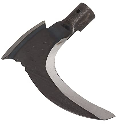 Doppia Falce, 20x14,5x3,4cm Doppia Falce in Acciaio Ad Alto Manganese, per Falciatura All'aperto, Viti, Potatura di Alberi, Taglio di Legna da Ardere, Raccolta del Riso (Testa di Taglio Singola)