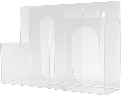 Totority Mask Storage Box Acrylic Glove Holder Dispenser Tissue Box Holder Wall Mount Modern Elegant