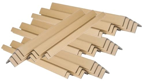 Kantenschutz Nachhaltiger Palettenschutz aus Pappe, L-förmige Kartonkante for Express-Kartonmöbel von Kartons, stabilisiert Sendungen, verstärkte Wände, industrielle Versandecken, 4 20 42 87 Zoll(100