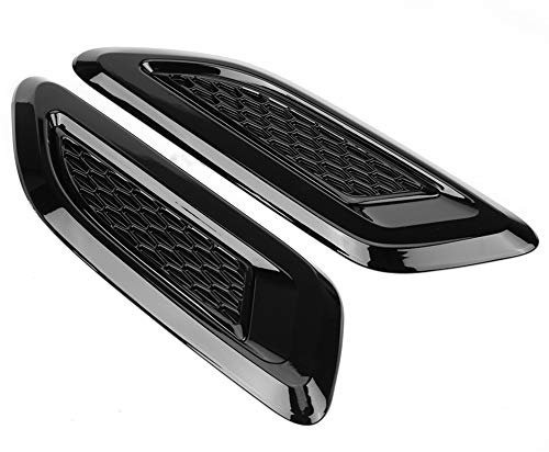 Garniture D'aération, Garniture D'aile De Sortie De Voiture En Fibre De Carbone, Aile De Sortie D'aération De Capot Extérieur Universelle Décorative Pour Land Rover Range Rover Evoque 2012-2018(#2)