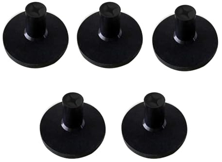 YAFIYGI Gummi-Golf-Tees, Golf-Tees, Driving Range, 5 Stück, für Innen- und Außenbereich, Übungsmattenadapter, Größe 3,8 cm, Gummi-Tees für Golfmatten, schwarzer Tee-Halter für Schlagmatten und