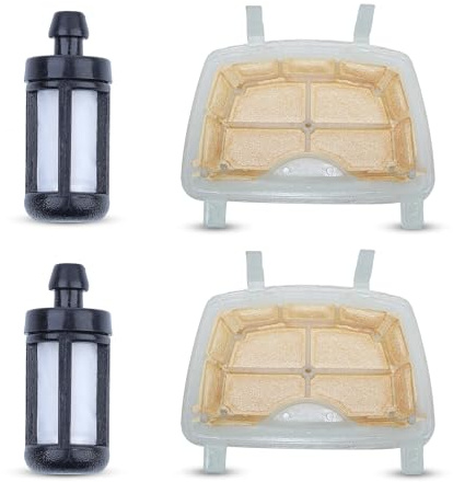 Haishine Luftfilter für STIHL Motorsäge MS171 MS181 MS211 MS 171 181 211 Kettensäge Ersetzen OEM für 1139 120 1602 mit Benzinfilter（2 Stücke）
