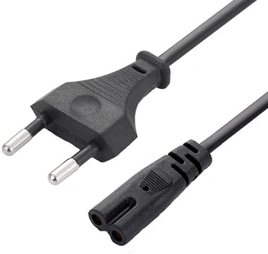WICAREYO AC Netzkabel Kompatibel für Xbox One S, 2M/6.5FT 2 Prong EU Stecker AC Kabel Stromkabel Versorgungskabel Kompatibel für Xbox One S/Xbox ONE X/Xbox Serie XSX/Xbox Serie S XSS Konsole