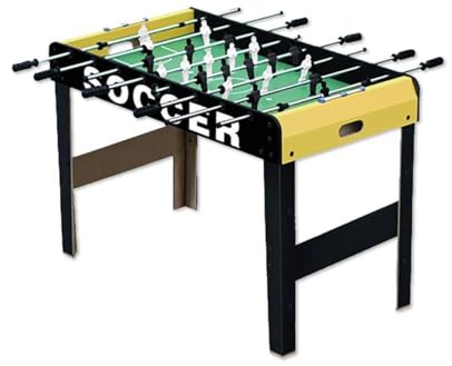 JugaToys - Futbolín profesional tamaño completo - Con 2 mini balones - Marcador de puntuación - Para adultos, niños y niñas a partir de 3 años - Mesa de juego de futbol de madera - Sólido y resistente