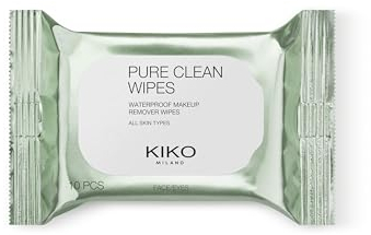 KIKO Milano Pure Clean Wipes Mini, Mini Make-Up Remover Wipes For The Face, Eyes And Lips