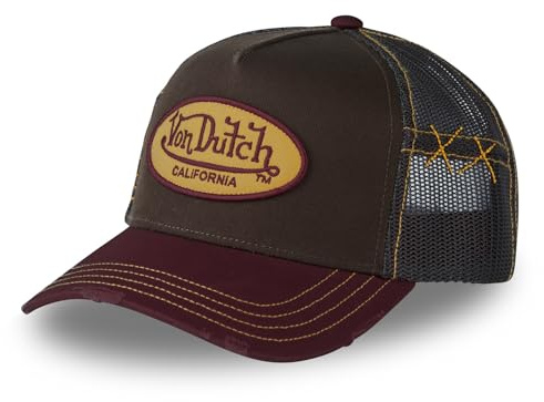 Von Dutch Kappe für Damen & Herren, Trucker-Kappe Burgundy, verstellbar