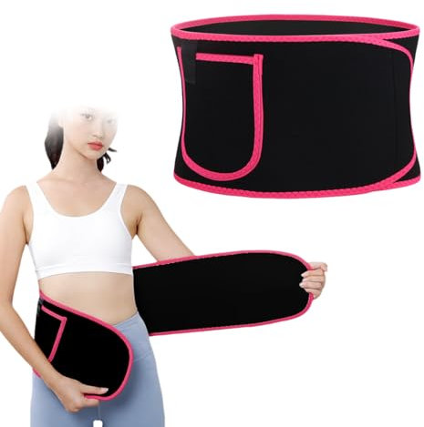 Bauchweggürtel Herren Damen, Fitness Gürtel, Waist Trainer Damen Schwitzgürtel Verstellbarer Neopren Sauna Bauchgürtel, Verstellbarer Taillengürtel für Fitness, Sport & Alltag
