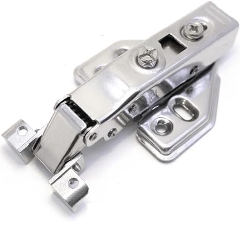 Bearing Hinge，COZERI Ball Bearing Door Hinges Metal Aluminum Frame Glass Door Hinge Bathroom Kitchen Wine Cabinet Shoe Wardrobe Bookcase Display Makeup Cupboard Door Hinges(Silver,Full Overlay)
