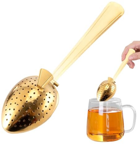 Diffuseur De Thé À La Cuillère En Acier Inoxydable, 2025 Nouveau Infuseur De Thé En Acier Inoxydable, Trou De Thé À Trous Fins Pour Le Thé En Vrac Et Le Café Des Feuilles
