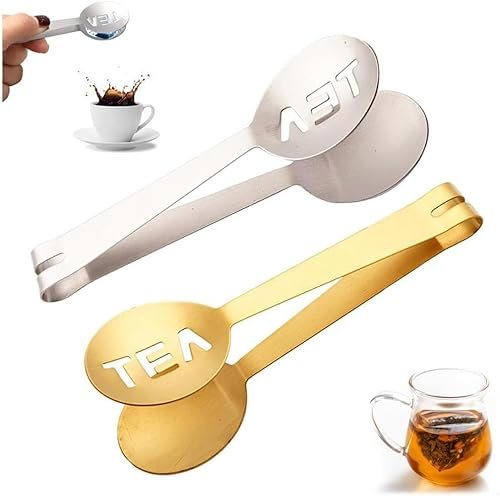 Tea Bag Squeezer,Tea Tongs for Loose Tea,Stainless Steel Tea Bag Squeezer Tongs,Round Tea Filter Clamp,Tea Bag Clip Tea Bag Grip Holder Strainer for Tea Drinkers Accessories Tool