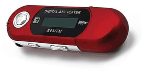 Hopbucan Mini Lecteur MP3 USB 2.0 Petite Clé USB Lecteur de Musique LCD Multilingue avec Prise Audio 3,5 mm Arrêt Automatique Facile à Utiliser (C)