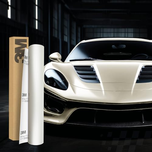 3M 2080 Car Wrapping - Lámina autoadhesiva para coche, moto, barco, protector de pintura 3D con canales de aire para laminar (SP10 Satin Pearl White, 50 x 152 cm)