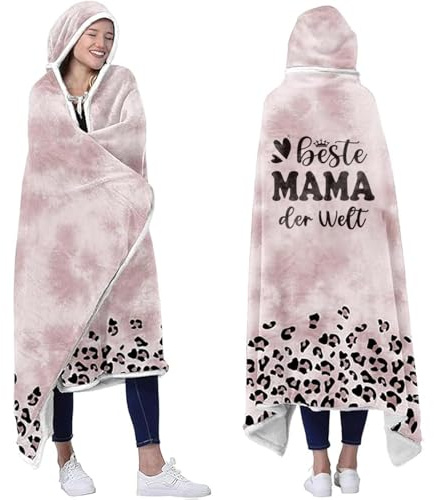 SUOPDH Muttertagsgeschenke für Mama - Decke mit ärmeln, Beste Mama Geschenk, Mutter Geschenke zum Muttertag Geburtstag Weihnachten
