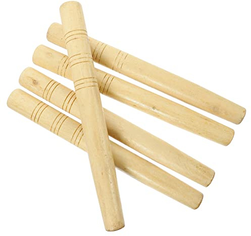CLISPEED 5pcs Wooden Handles Replacement for Shovels Hoes Sickles 28cm Beech Wood Handles Painted Finish for Farm and Garden Tools Hardwood Accessories