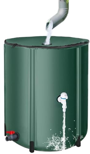 Serbatoio portatile per acqua piovana da 100 l, collettore pieghevole per acqua piovana con rubinetto, contenitore per acqua durevole e riutilizzabile per uso esterno, serbatoio d'acqua ecologico