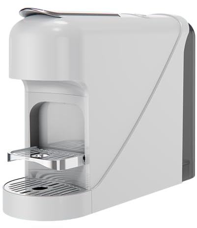 Macchina da Caffè Espresso 19 Bar 1400W Compatibile Capsule Nespresso – Serbatoio 900ml, Riscaldamento 40s, Acciaio Inox, Espresso e Lungo, Spegnimento Automatico (Crema)