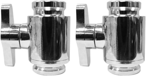 Dracaena.io G1/4 Water Cooling Ball Valve, Brass, Silver, 2-Pack | nickel-plated brass with an aluminum handle · G1/4 female thread · shutoff valve for draining and refilling coolant