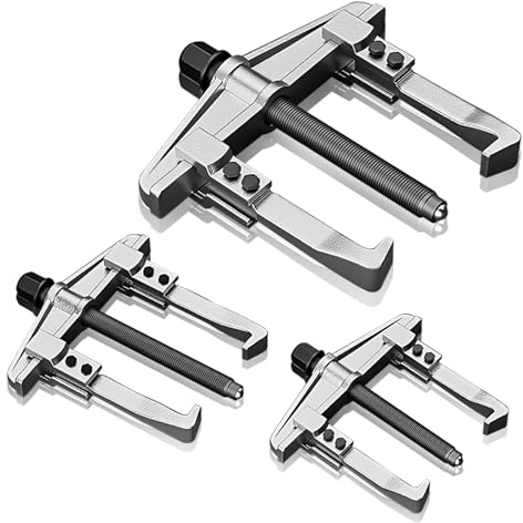 3X Universal Lagerabzieher 2-Backen aus CRV Stahl Abzieher Werkzeug | 4“/6”/8“, 40-150mm, Innen Außen Parallel Abzieher 2-armig Kugellagerabzieher Klauenabzieher KFZ