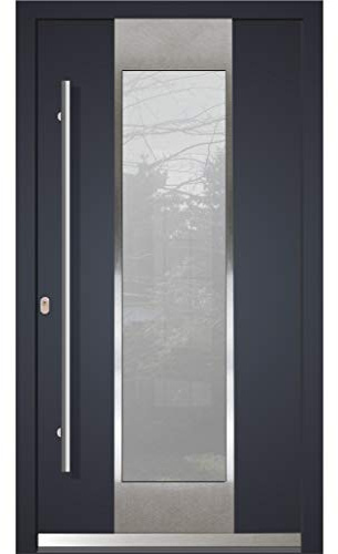 Haustür WeltHaus Tür Aluminium mit Kunststoff LA123 Bonn WH75 Eingangstür (110x210 Rechts Innen)