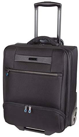 Lightpak 46146 – Business Trolley LANDO, rullväska med overnight och laptopfack för 15 tums bärbar dator, resväska av nylon med 2 precisionshjular, affärsfodral i svart, ca 46 x 35 x 26 cm, svart, ca.