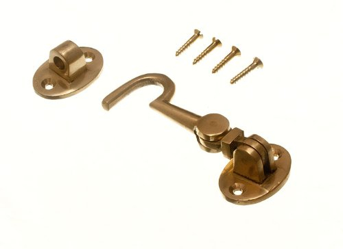 25 x Türhaken, geräuscharm, poliertes Messing, 75 mm