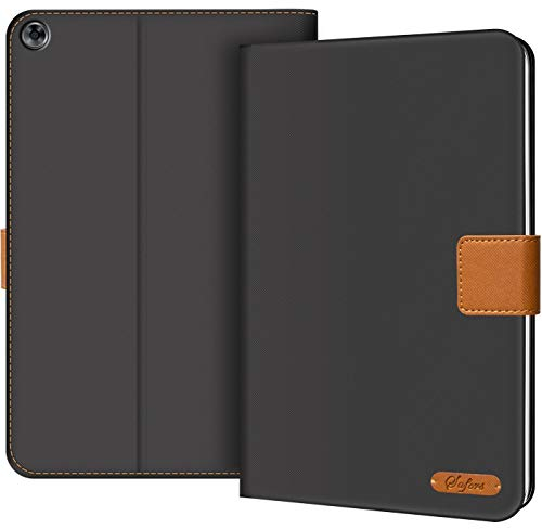 CoolGadget Stand Case Klapp Tasche für Huawei Mediapad M5 Lite [Schutzhülle mit Aufstellfunktion] Ständer Tablet Cover Hülle [Kartenfächer] - Grau