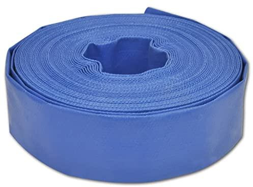 vidaXL Platt slang pumpning trädgårdsslang återflöde bevattning eld avloppsslang trädgård uteplats utomhus 100 m 3 PVC