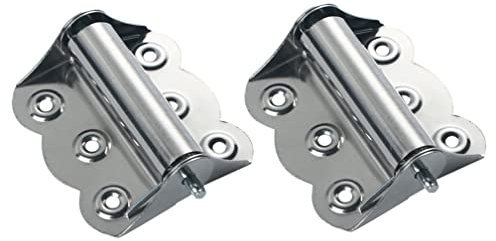 Lot de 2 charnières de porte moustiquaire en acier inoxydable Argenté