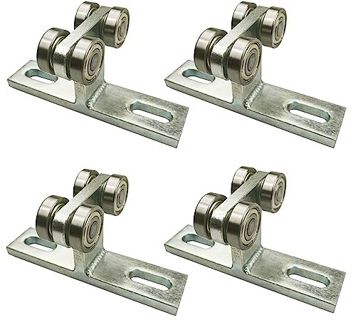 SIWOOD Palan électrique d'installation de chariot à roulettes à 4 roues silencieux pour une utilisation avec 4,8 cm de large et tous les canaux de contrefiche de 4,8 cm ou plus haut (argent 4)