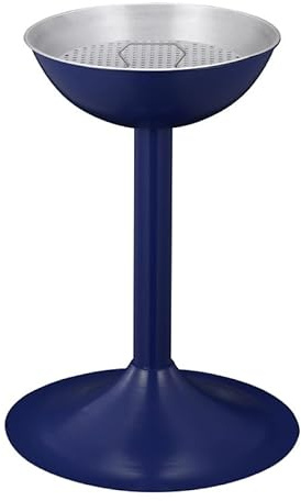 PROREGAL Eleganter Sandaschenbecher aus Metall mit Einsatz & Sieb | HxØ 72x41cm | Blau