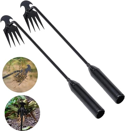 YIZHIXIANGQ Outil de Désherbage, 2pcs Outil de Désherbage Manuel, Outil de Désherbage en Acier Inoxydable, Désherbeur, Outils de Jardin pour éliminer Les Mauvaises Herbes du Jardin