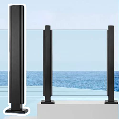 FFYUTING Klemmstange für Glaszäune für Verandas, kommerzieller Glasgeländerpfosten mit Schrauben, Geländerpfostenklemme zur Bodenmontage für Deck/Terrasse/Balkon/Innenplattform, einfache Installation