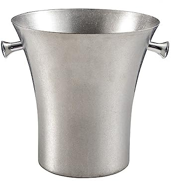 Seau À Boissons Seau à glace à champagne avec support, seau à glace à vin avec support en acier inoxydable 5L Seau à glace sur pied for fête Bar Ktv Wedding Club BBQ Home (Argent) Pour La Bière, Les B