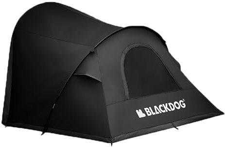 Naturehike Blackdog Camping Instant Zelt, schnell aufgebaut, Vinyl-Stoff, UPF100+ PU3000+, 98,5% Schattierung, 5,5㎡ großer Raum, 3-4 Personen, spleißbar, für Familiencamping & Wandern (schwarz)
