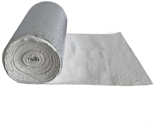 Besttoolifes Material aislante de calor de cerámica, manta de fibra de cerámica con aislamiento de alta temperatura, resistente a 1260 °C, soporta temperaturas extremas con un grosor de 2 milímetros