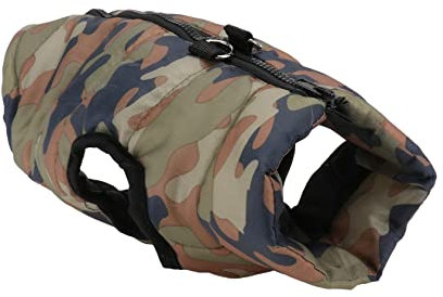 POPETPOP Haustier Hund Welpen Baumwolle Gefütterte Weste Camouflage Muster Komfortable Hund Mantel für Herbst/