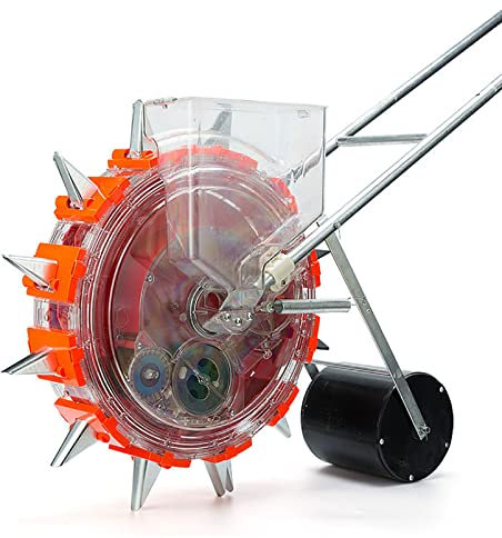KIUYTQQ Garden Push Seeder Push Vegetable Seeder Portable Hand Push Gardening Seeder Tools Drum Single Row Seeder for Seeds Like Corn Leeks Spinach Carrots,8 mouths