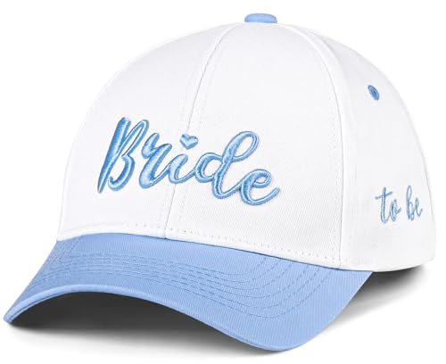 Etercycle Braut Hut Bride to Be Baseballcap, Brautgeschenk aus weichem Canvas, verstellbare Hochzeitsmütze für Brautdusche, Junggesellinnenabschied, Flitterwochen und Jahrestag